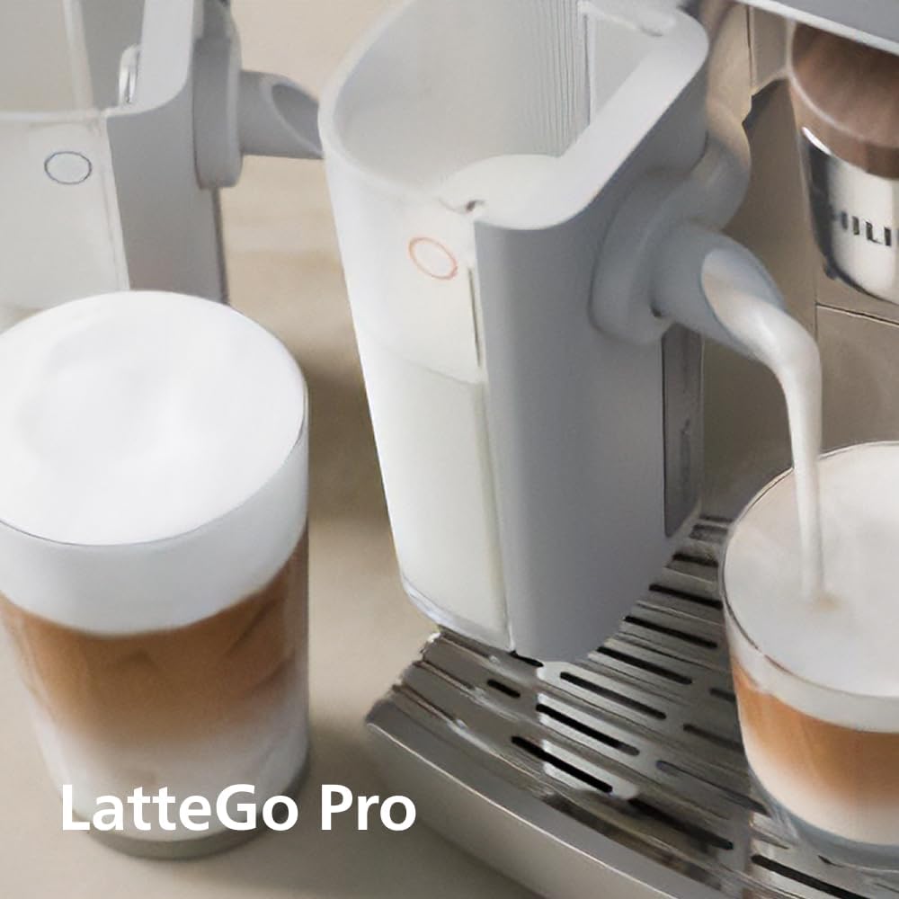 Philips Series 5400 Fully Automatic Coffee Machine - LatteGo Milk System, 12 Coffee Specialities, Intuitive Display, 4 User Profiles, Chrome EP5447/90