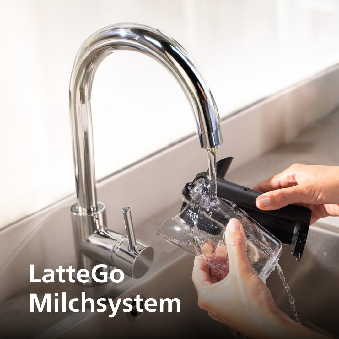 Philips Series 5400 Fully Automatic Coffee Machine - LatteGo Milk System, 12 Coffee Specialities, Intuitive Display, 4 User Profiles, Chrome EP5447/90