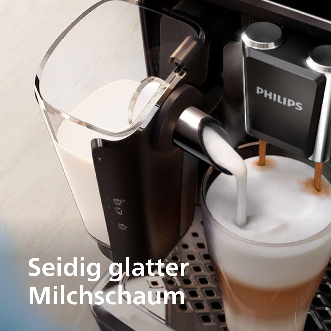 Philips Series 5400 Fully Automatic Coffee Machine - LatteGo Milk System, 12 Coffee Specialities, Intuitive Display, 4 User Profiles, Chrome EP5447/90